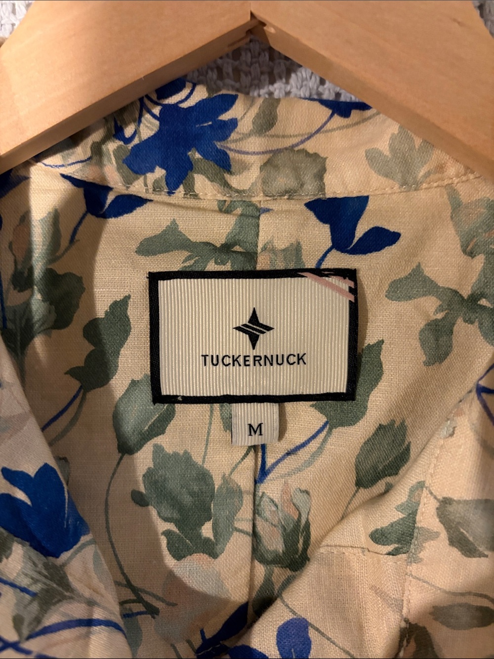Tuckernuck Cream Dress with Blue Floral Print - Picture 2 of 2